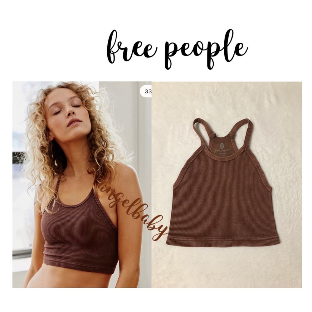 Free People Happiness Runs Crop in Chocolate! - Picture 7 of 12